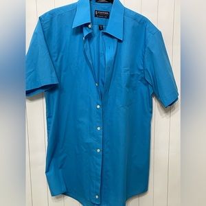 Stafford Essentials Regular Fit Short Sleeve  Button-Down Shirt